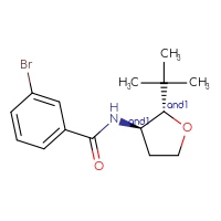 Chemical structure of rac-3-bromo-N-[(2R,3S)-2-tert-butyloxolan-3-yl]benzamide - CSSB14798833616