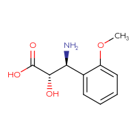 Chemical structure of (2S,3S)-3-amino-2-hydroxy-3-(2-methoxyphenyl)propanoic acid - CSSB00020631816
