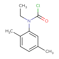 Chemical structure of N-(2,5-dimethylphenyl)-N-ethylcarbamoyl chloride - CSSB06256210996