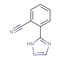 Chemical structure of 2-(1H-1,2,4-triazol-5-yl)benzonitrile - CSSB02461045714