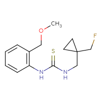 Chemical structure of 3-{[1-(fluoromethyl)cyclopropyl]methyl}-1-[2-(methoxymethyl)phenyl]thiourea - CSSB21432498212