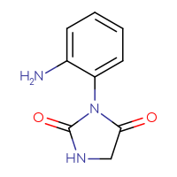 Chemical structure of 3-(2-aminophenyl)imidazolidine-2,4-dione - CSSB00011194197