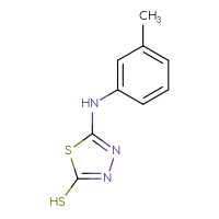 Chemical structure of 5-[(3-methylphenyl)amino]-1,3,4-thiadiazole-2-thiol - CSSB00000182632
