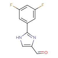 Chemical structure of 2-(3,5-difluorophenyl)-1H-imidazole-4-carbaldehyde - CSSB00116301978