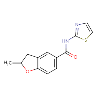 Chemical structure of 2-methyl-N-(1,3-thiazol-2-yl)-2,3-dihydro-1-benzofuran-5-carboxamide - CSSB00103826570