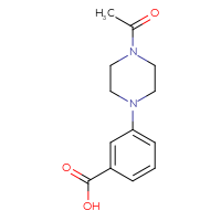 Chemical structure of 3-(4-acetylpiperazin-1-yl)benzoic acid - CSSB00020607077