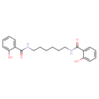 Chemical structure of 2-hydroxy-N-{6-[(2-hydroxyphenyl)formamido]hexyl}benzamide - CSSB00105761757