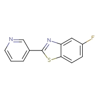 Chemical structure of 5-fluoro-2-(pyridin-3-yl)-1,3-benzothiazole - CSSB00049270618