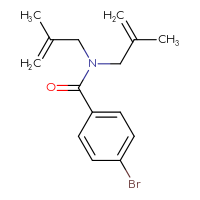 Chemical structure of 4-bromo-N,N-bis(2-methylprop-2-en-1-yl)benzamide - CSSB06388368681