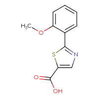 Chemical structure of 2-(2-methoxyphenyl)-1,3-thiazole-5-carboxylic acid - CSSB00011266565