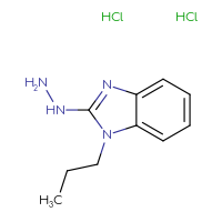 Chemical structure of 2-hydrazinyl-1-propyl-1H-1,3-benzodiazole dihydrochloride - CSSB00015186532