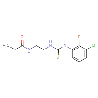 Chemical structure of N-(2-{[(3-chloro-2-fluorophenyl)carbamothioyl]amino}ethyl)propanamide - CSSB21432518731
