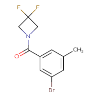 Chemical structure of 1-(3-bromo-5-methylbenzoyl)-3,3-difluoroazetidine - CSSB00110888988