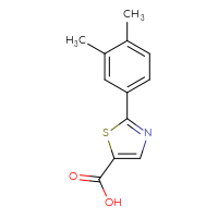 Chemical structure of 2-(3,4-dimethylphenyl)-1,3-thiazole-5-carboxylic acid - CSSB00011338300