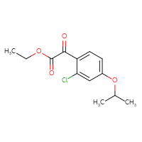 Chemical structure of ethyl 2-[2-chloro-4-(propan-2-yloxy)phenyl]-2-oxoacetate - CSSB00134007884