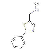 Chemical structure of methyl[(2-phenyl-1,3-thiazol-5-yl)methyl]amine - CSSB00000168025