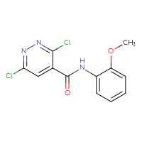Chemical structure of 3,6-dichloro-N-(2-methoxyphenyl)pyridazine-4-carboxamide - CSSB00000595000