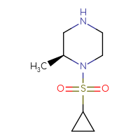 Chemical structure of (2S)-1-(cyclopropanesulfonyl)-2-methylpiperazine - CSSB00013103405