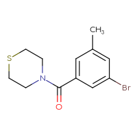 Chemical structure of 4-(3-bromo-5-methylbenzoyl)thiomorpholine - CSSB00013420034