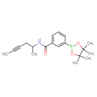Chemical structure of N-(hex-4-yn-2-yl)-3-(4,4,5,5-tetramethyl-1,3,2-dioxaborolan-2-yl)benzamide - CSSB06753997384