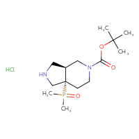 Chemical structure of tert-butyl (3aS,7aS)-7a-(dimethylphosphoryl)-octahydro-1H-pyrrolo[3,4-c]pyridine-5-carboxylate hydrochloride - CSSB20621799982