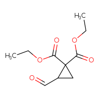 Chemical structure of 1,1-diethyl 2-formylcyclopropane-1,1-dicarboxylate - CSSB00010006193