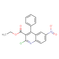Chemical structure of ethyl 2-chloro-6-nitro-4-phenylquinoline-3-carboxylate - CSSB00028207096