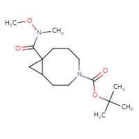 Chemical structure of tert-butyl 8-[methoxy(methyl)carbamoyl]-4-azabicyclo[6.1.0]nonane-4-carboxylate - CSSB06854269182