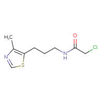 Chemical structure of 2-chloro-N-[3-(4-methyl-1,3-thiazol-5-yl)propyl]acetamide - CSSB02340249816