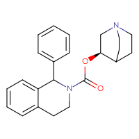 Chemical structure of (3R)-1-azabicyclo[2.2.2]octan-3-yl 1-phenyl-1,2,3,4-tetrahydroisoquinoline-2-carboxylate - CSSB00138412639