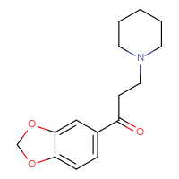 Chemical structure of 1-(2H-1,3-benzodioxol-5-yl)-3-(piperidin-1-yl)propan-1-one - CSSB00132906614