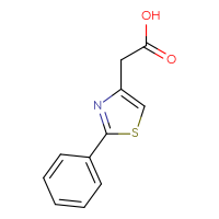 Chemical structure of 2-(2-phenyl-1,3-thiazol-4-yl)acetic acid - CSSB00000183433