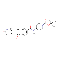 Chemical structure of tert-butyl 4-[N-methyl-2-(2,6-dioxopiperidin-3-yl)-1-oxo-2,3-dihydro-1H-isoindole-5-amido]piperidine-1-carboxylate - CSSB01151294816