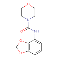 Chemical structure of N-(2H-1,3-benzodioxol-4-yl)morpholine-4-carboxamide - CSSB00047446523