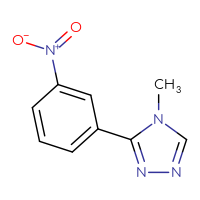 Chemical structure of 4-methyl-3-(3-nitrophenyl)-4H-1,2,4-triazole - CSSB00000189181