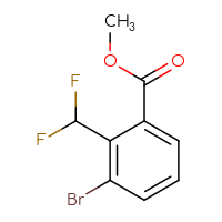 Chemical structure of methyl 3-bromo-2-(difluoromethyl)benzoate - CSSB00135527216