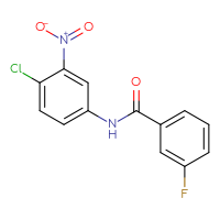 Chemical structure of N-(4-chloro-3-nitrophenyl)-3-fluorobenzamide - CSSB00015348045