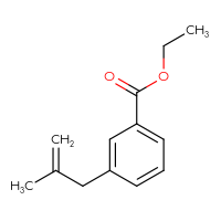 Chemical structure of ethyl 3-(2-methylprop-2-en-1-yl)benzoate - CSSB00009997370