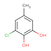 Chemical structure of 3-chloro-5-methylbenzene-1,2-diol - CSSB00010661265