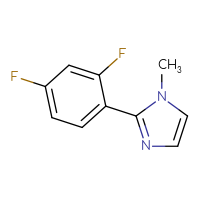 Chemical structure of 2-(2,4-difluorophenyl)-1-methyl-1H-imidazole - CSSB00000095829
