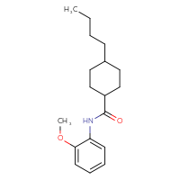 Chemical structure of 4-butyl-N-(2-methoxyphenyl)cyclohexane-1-carboxamide - CSSB00026302626