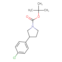 Chemical structure of tert-butyl 3-(4-chlorophenyl)pyrrolidine-1-carboxylate - CSSB00000071616