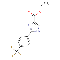 Chemical structure of ethyl 2-[4-(trifluoromethyl)phenyl]-1H-imidazole-4-carboxylate - CSSB00053481423