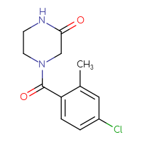 Chemical structure of 4-(4-chloro-2-methylbenzoyl)piperazin-2-one - CSSB00001634055