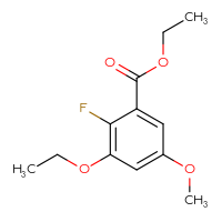 Chemical structure of ethyl 3-ethoxy-2-fluoro-5-methoxybenzoate - CSSB06835378518