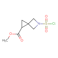 Chemical structure of methyl 5-(chlorosulfonyl)-5-azaspiro[2.3]hexane-1-carboxylate - CSSB14985244732