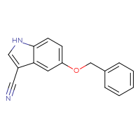 Chemical structure of 5-(benzyloxy)-1H-indole-3-carbonitrile - CSSB00102615804