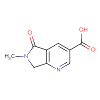 Chemical structure of 6-methyl-5-oxo-5H,6H,7H-pyrrolo[3,4-b]pyridine-3-carboxylic acid - CSSB21408708069