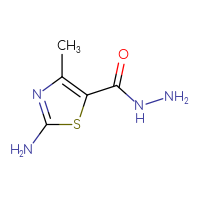 Chemical structure of 2-amino-4-methyl-1,3-thiazole-5-carbohydrazide - CSSB00000187445