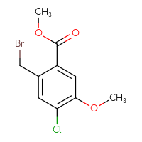 Chemical structure of methyl 2-(bromomethyl)-4-chloro-5-methoxybenzoate - CSSB00135173129